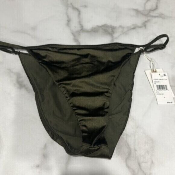 NWT Good American Green Stormy Shine Perfect Fit Bottom Bikini Size 2X - Picture 8 of 12